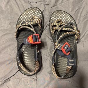 Chaco Women's Black Sandals with Orange Accents